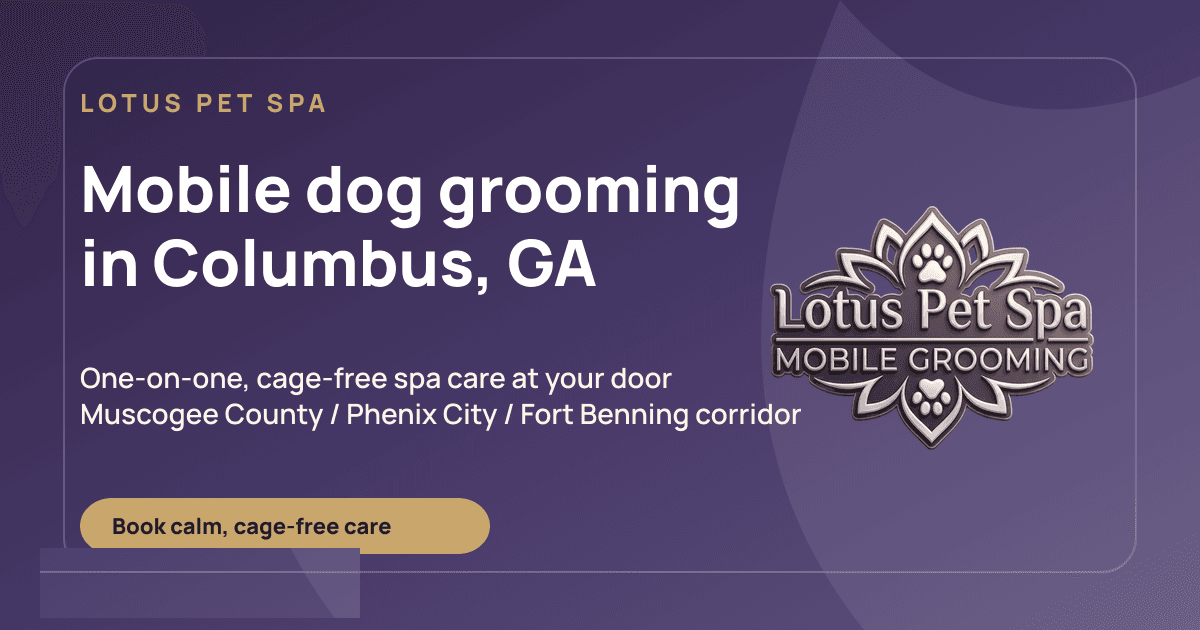 Live homepage of Lotus Pet Spa Mobile — a real customer site